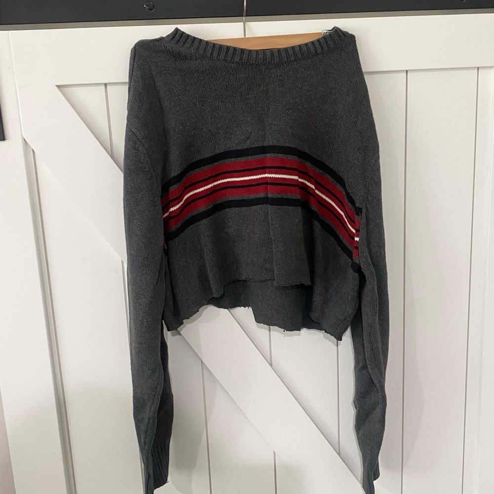 Cropped Grey Sweater